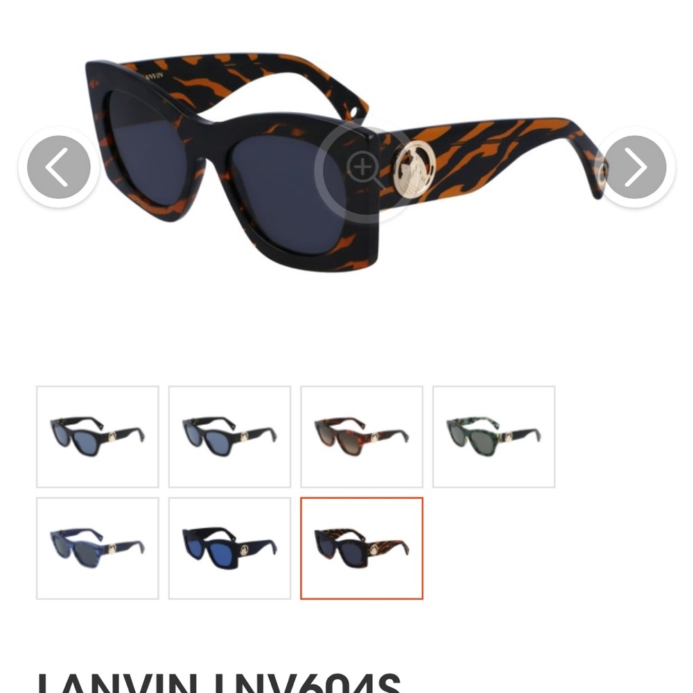 Lanvin Black and Orange Patterned Sunglasses